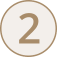 Brown number two on white background